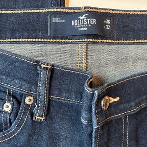 Hollister Men's Dark Blue Skinny Jeans